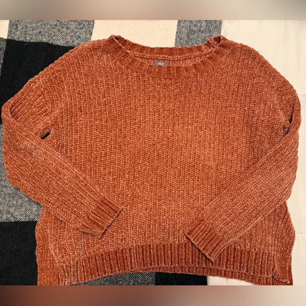 Aerie Warm Rust Crew Neck Sweater